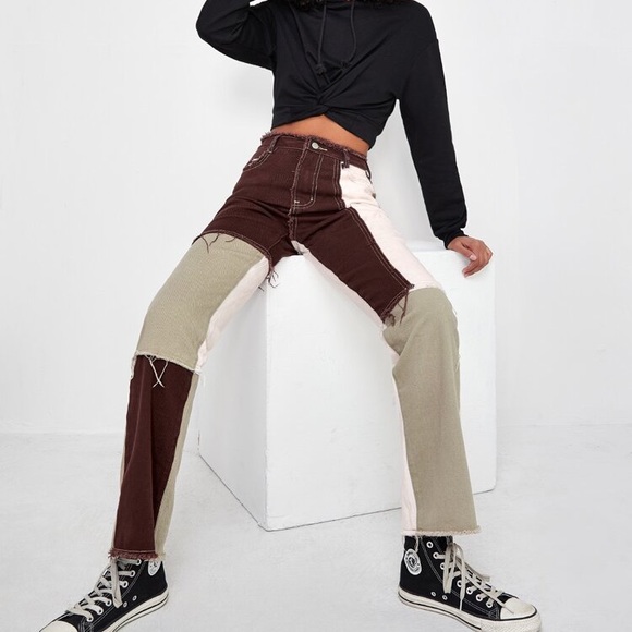 SHEIN | Jeans | High Waist Cut And Sew 